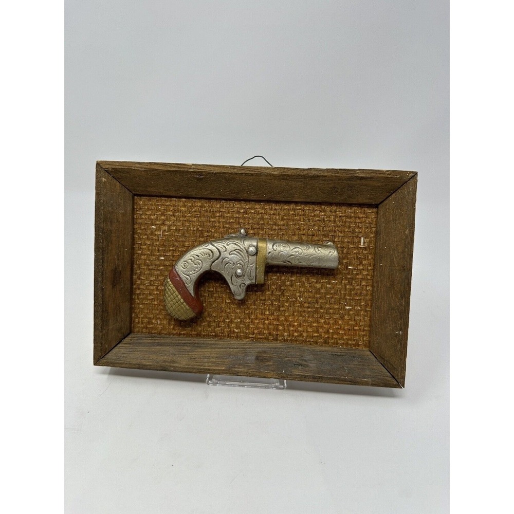 Vintage Framed 3D Pistol Gun - Made In Japan - See Pics‎
